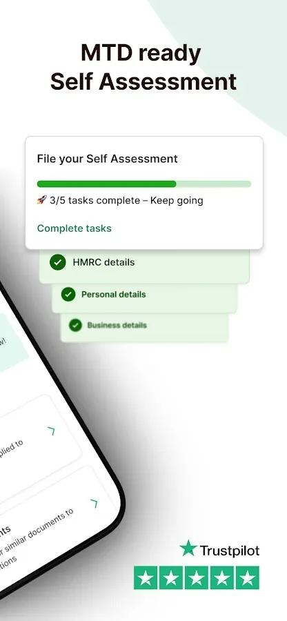 MTD Self Assessment screen